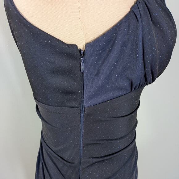 Vintage Betsy Adam Prom Dress Maxi Gown 10 Blue Ombre Y2K Ruffle Fairy 90S Glam - Picture 10 of 16